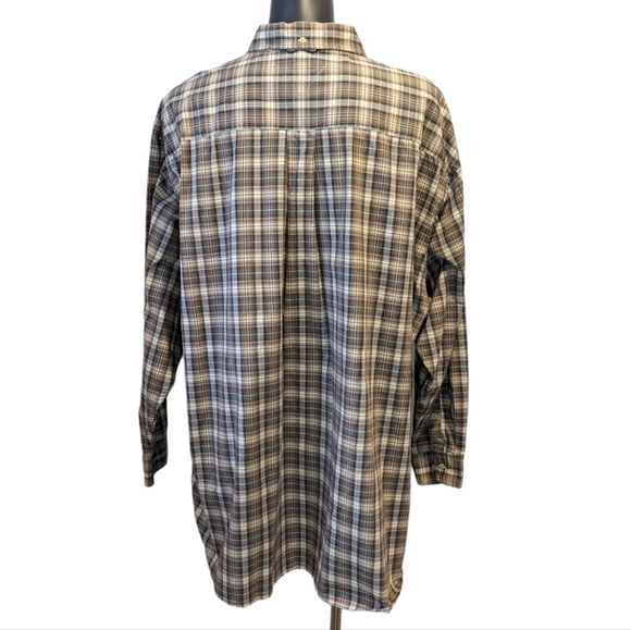 TOMMY Hilfiger tan plaid button down shirt 4XLT - Picture 4 of 8